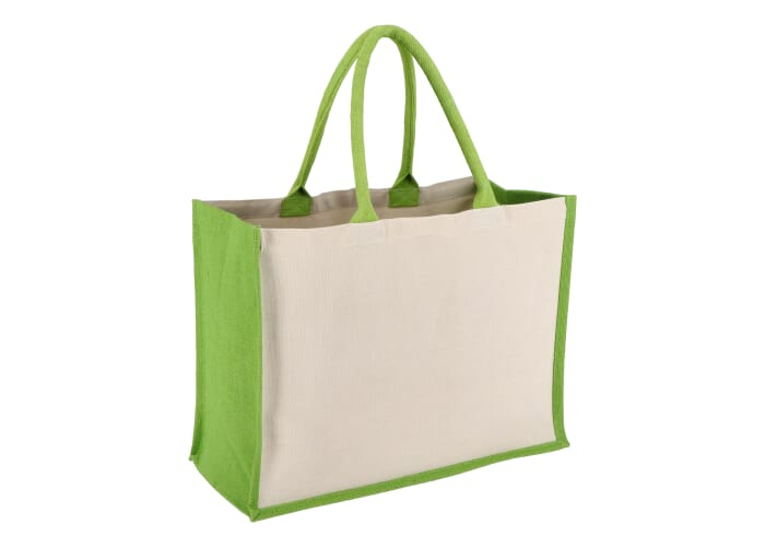 Sac promotionnel coton et jute 320g 42cm Vert clair